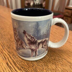 Vintage Woodland Park Zoo Wolf Themed Souvenir Coffee Cup Mug